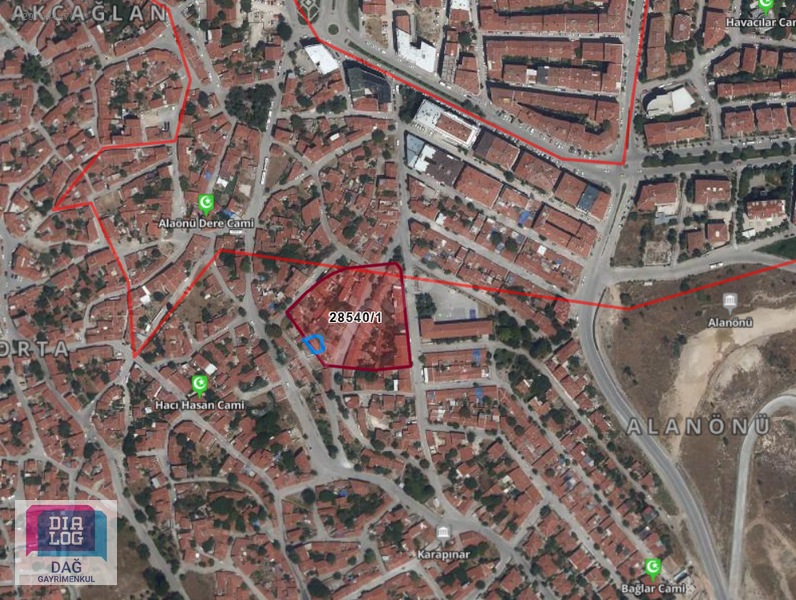 DİALOG DAĞ / ODUNPAZARI ALANÖNÜ 117,72 m2 HİSSELİ SATILIK ARSA