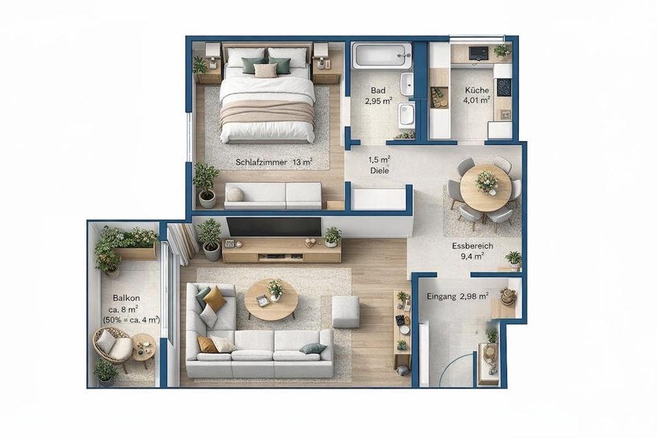 2-Room Villa for Sale — Frankfurt